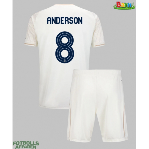 Nottingham Forest Elliot Anderson #8 Bortaställ Barn 2025-26 Kortärmad (+ Korta byxor)